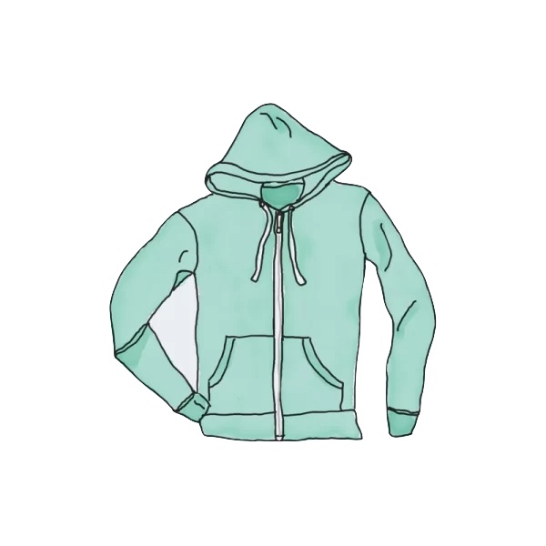 Hoodie with zipper